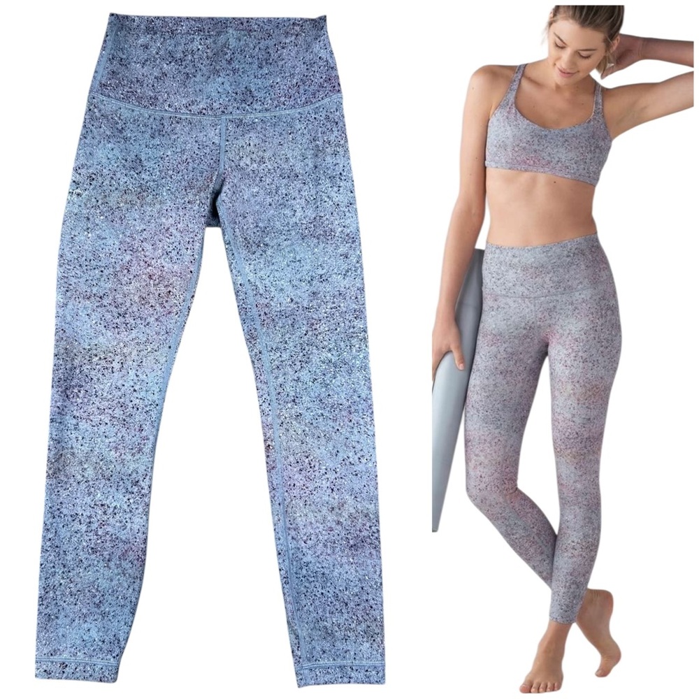 Lululemon Wunder Under High Rise 7/8 Tight Sz 6 Summer Haze Multi Luxtreme